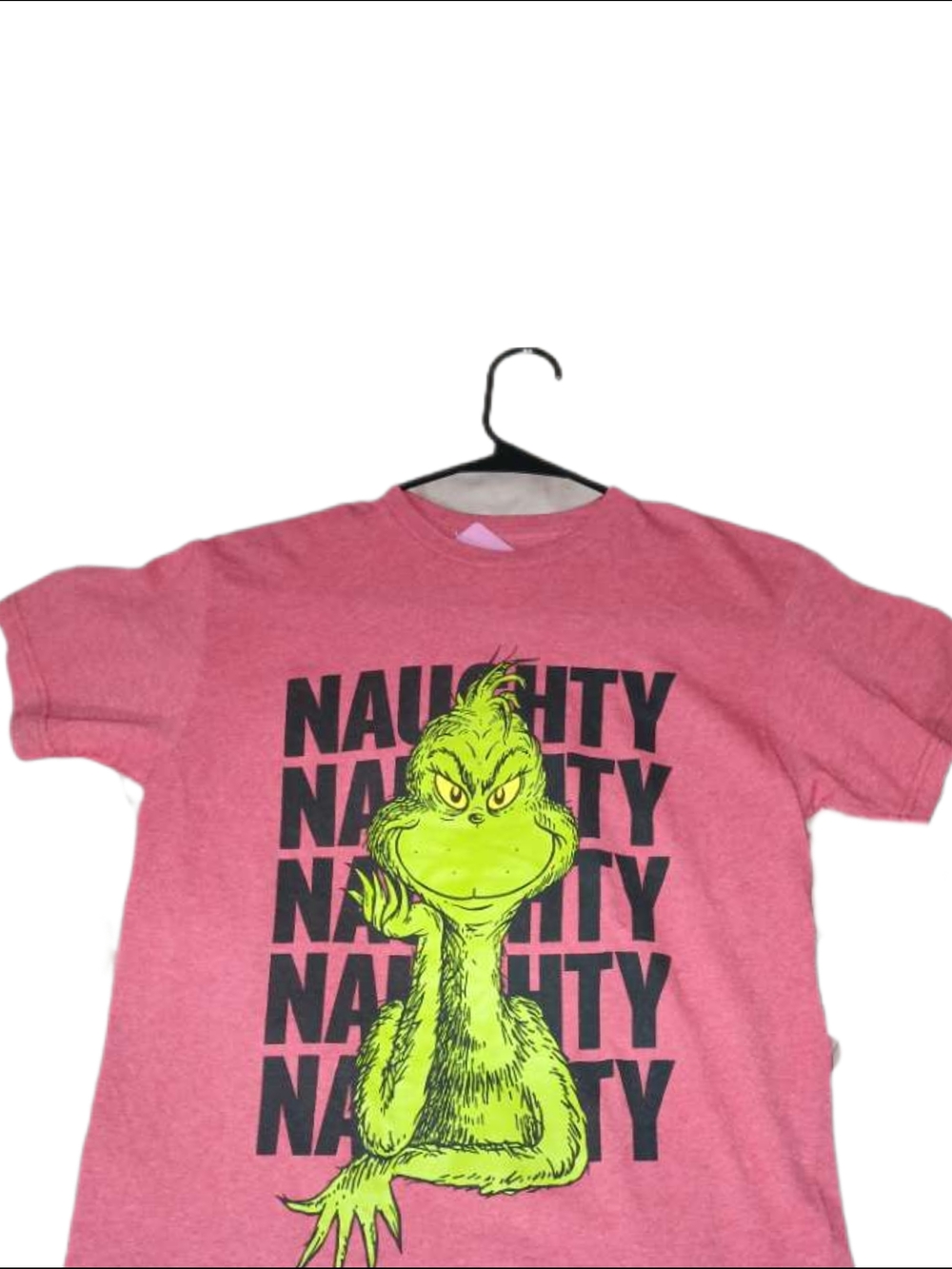 Kids Red  Grinch 'Naughty' Graphic Tee